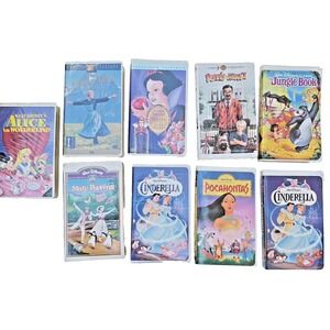 Collector Disney Black Diamond VHS Lot of 9 Movies Jungle Book, Pocahontas.. L48